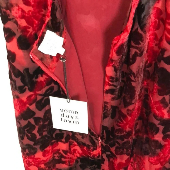 NEW Someday Lovin Velvet Bodycon Dress Size Medium - Picture 7 of 11